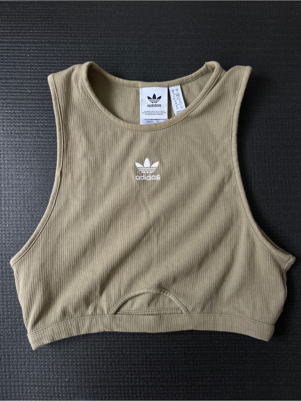 adidas Ribbed Crop Tank Top